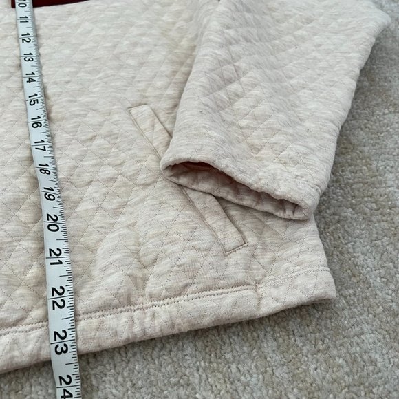 Marine Layer Quilted Pullover Zip Up Sweatshirt Top XL - Picture 5 of 7